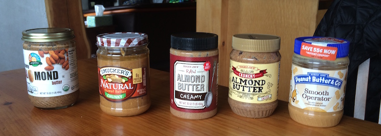 Nut butter mementoes left by our helpful visitors!
